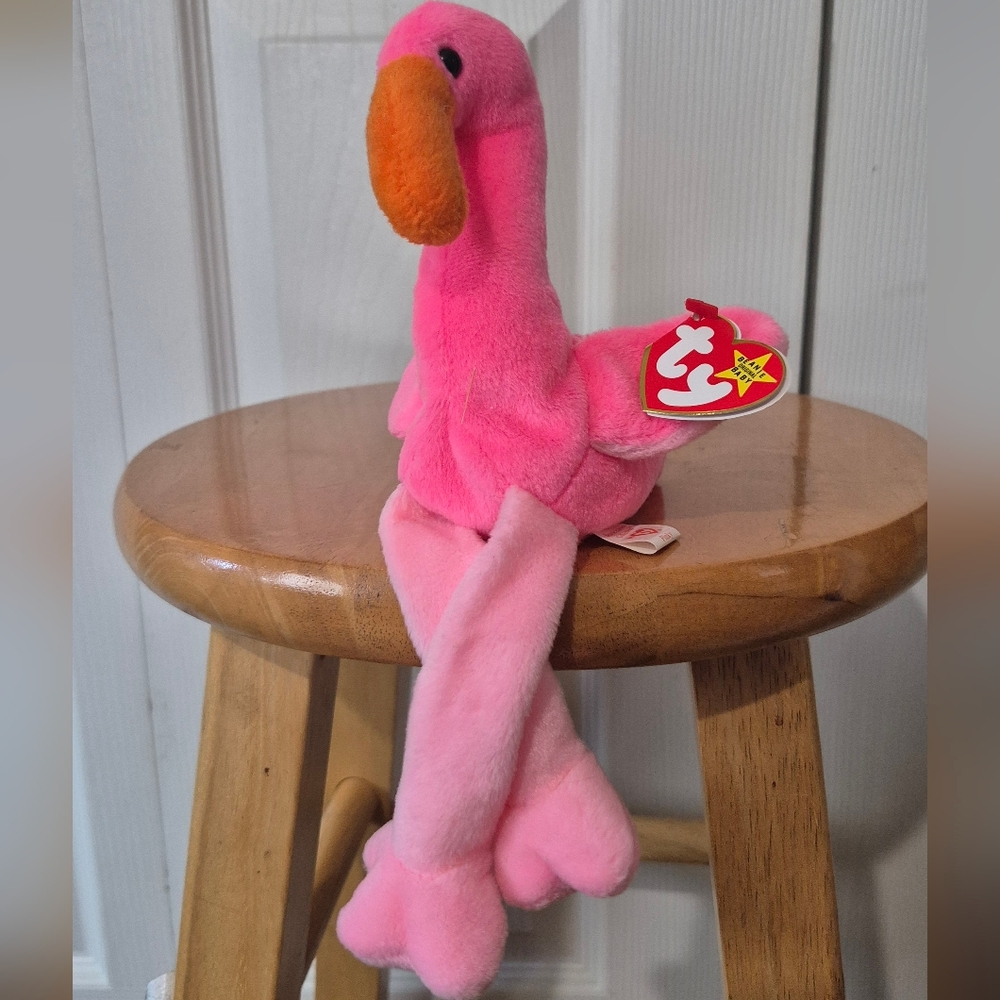 Pinky The Flamingo Ty Beanie Baby 1995 Vintage